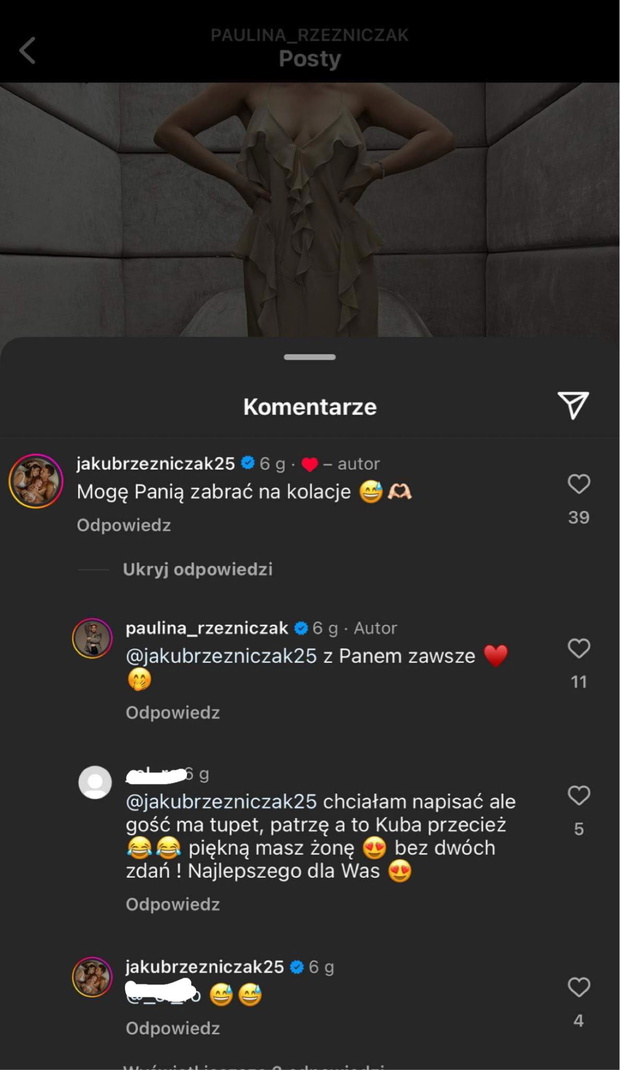 Jakub Rzeźniczak skomentował zdjęcie żonie