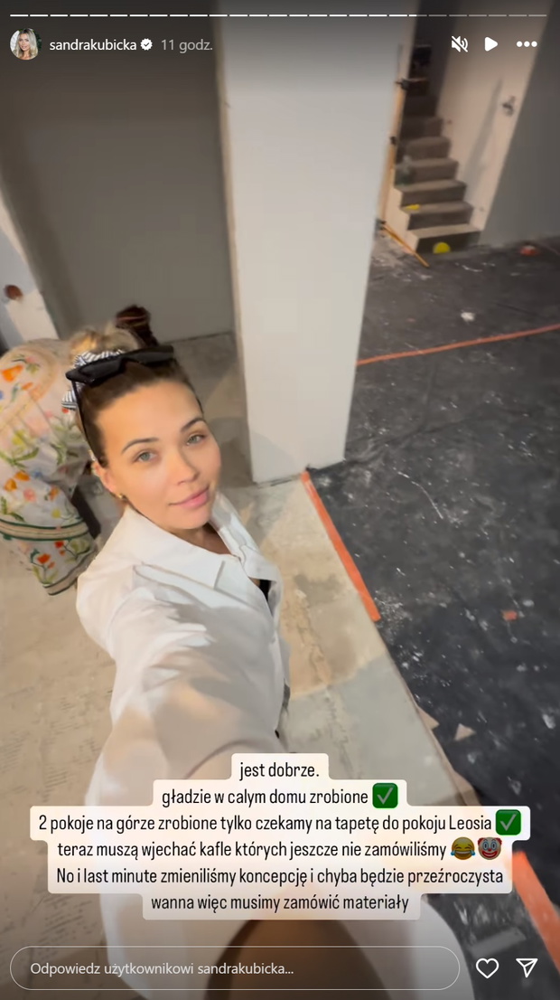 Sandra Kubicka nowy dom