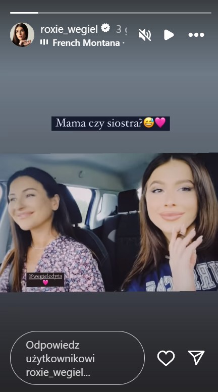 Roksana Węgiel z mamą