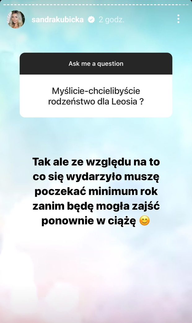 Sandra Kubicka o drugim dziecku