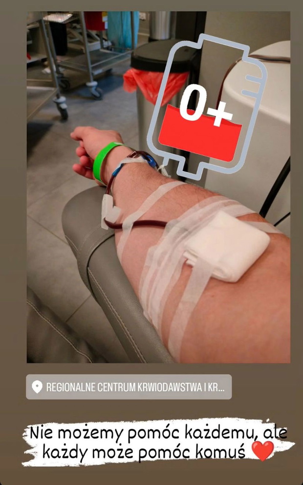 Jakub z Rolnik szuka żony jest honorowym dawcą krwi
