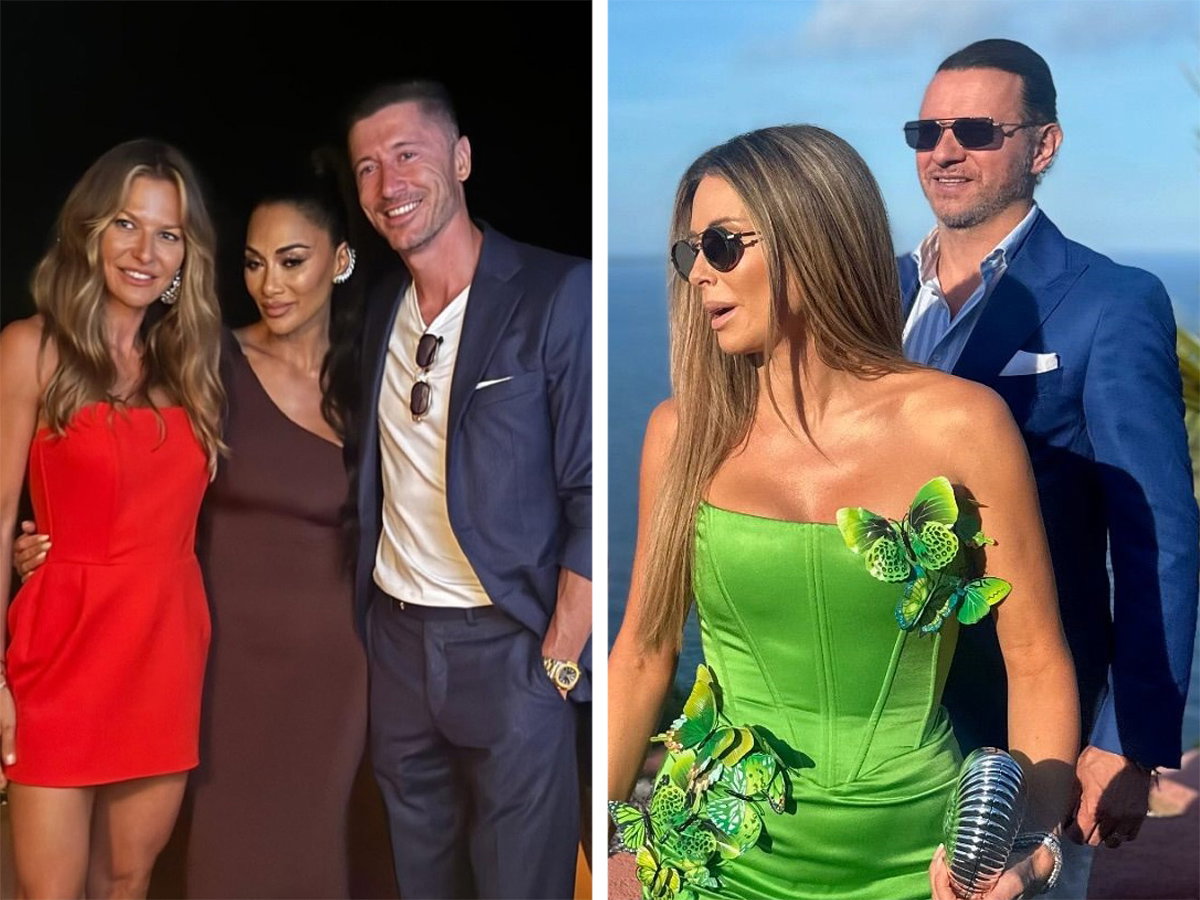 Anna i Robert Lewandowscy, Małgorzata Rozenek i Radosław Majdan na urodzinach miliardera