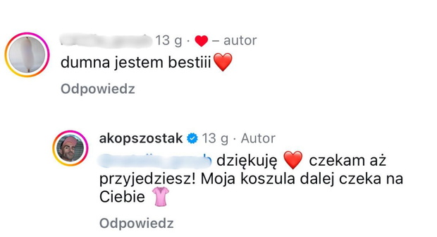 Akop Szostak odpowiada fance