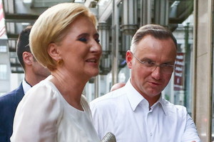 Andrzej Duda i Agata Duda na kolacji w Waszyngtonie