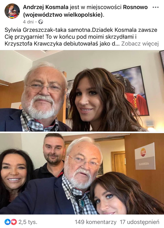 Andrzej Kosmala na zdjęciu z Sylwią Grzeszczak