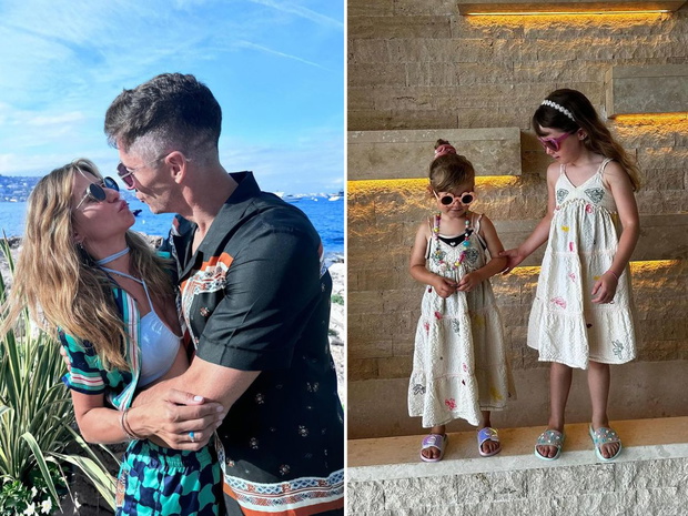 Anna i Robert Lewandowscy oraz Klara i Laura