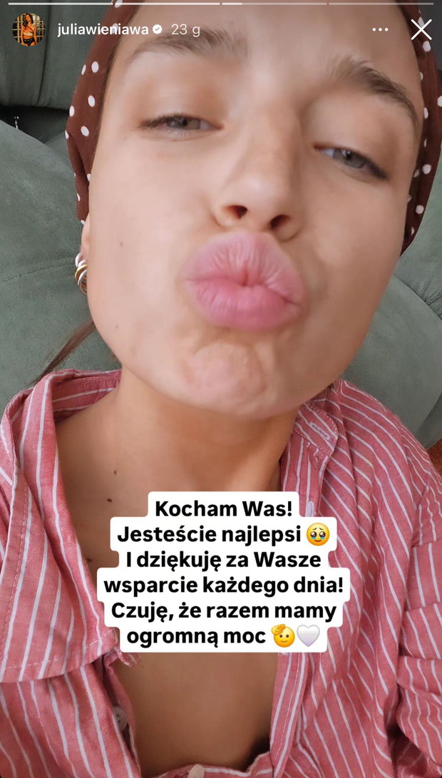 Julia Wieniawa w publicznym wyznaniu miłości