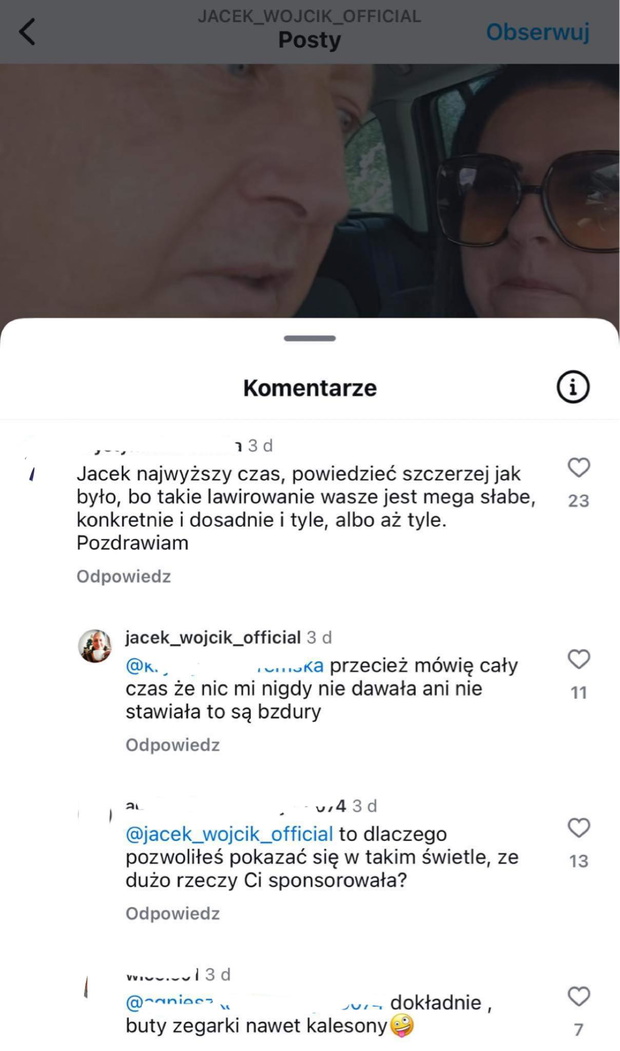 Jacek Wójcik tłumaczy, czy Dagmara Kaźmierska go utrzymywała