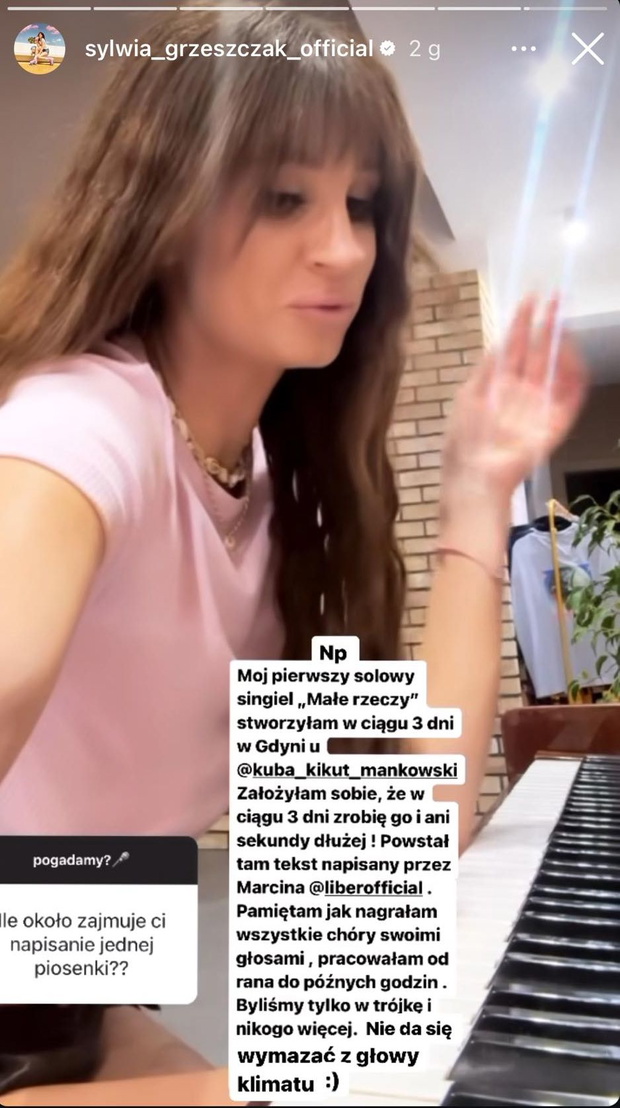 Sylwia Grzeszczak wspomina wspólne chwile z Liberem