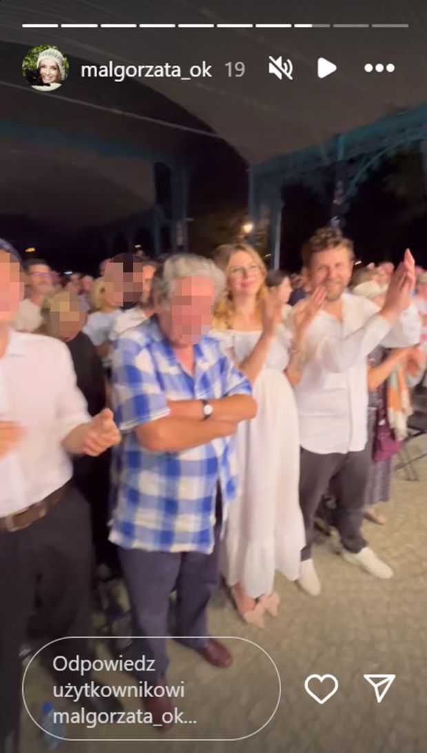 Antoni Królikowski z Izabelą na festiwalu