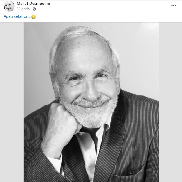 Nie żyje Patrice Laffont
