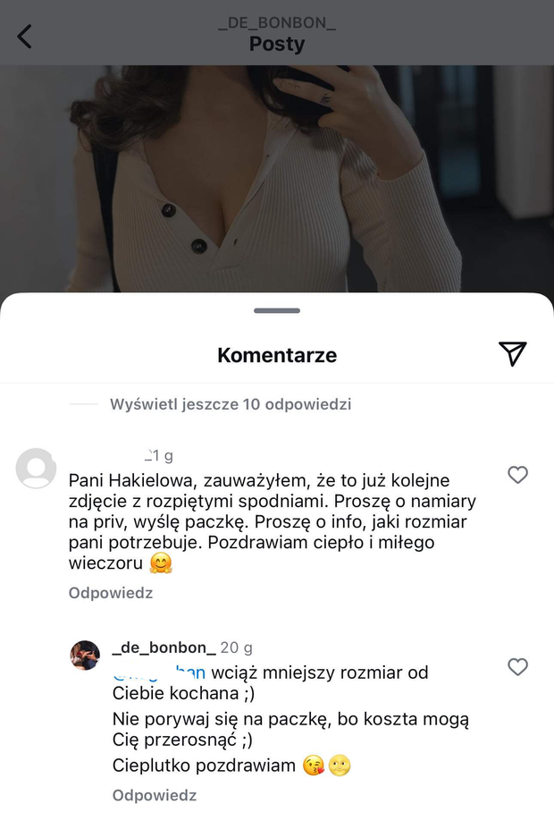Partnerka Marcina Hakiela odpowiada na komentarz