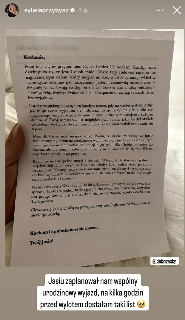 List dla Sylwii Przybysz