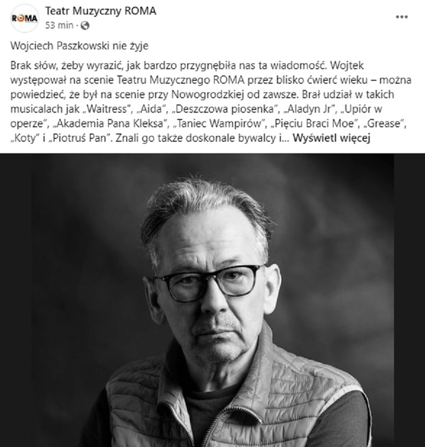 Nie żyje Wojciech Paszkowski