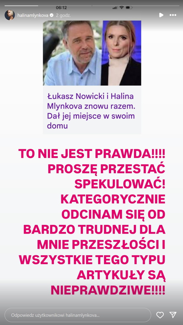 Halina Mlynkova zaprzecza plotkom