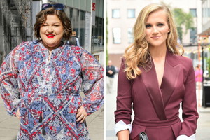 Agnieszka kaczorowska i Dominika Gwit na premierze