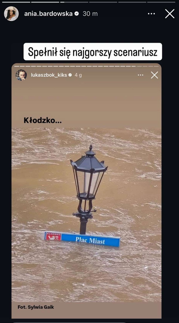 Anna Bardowska pokazała skutki powodzi