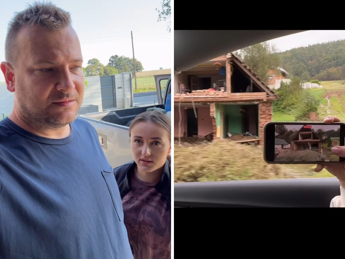 Grzegorz Bardowski pokazuje straty po powodzi 00