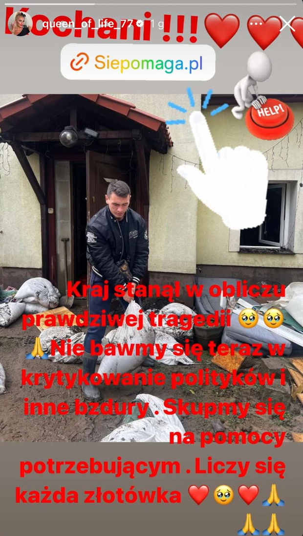 Dagmara Kaźmierska apeluje o pomoc dla osób poszkodowanych w wyniku powodzi