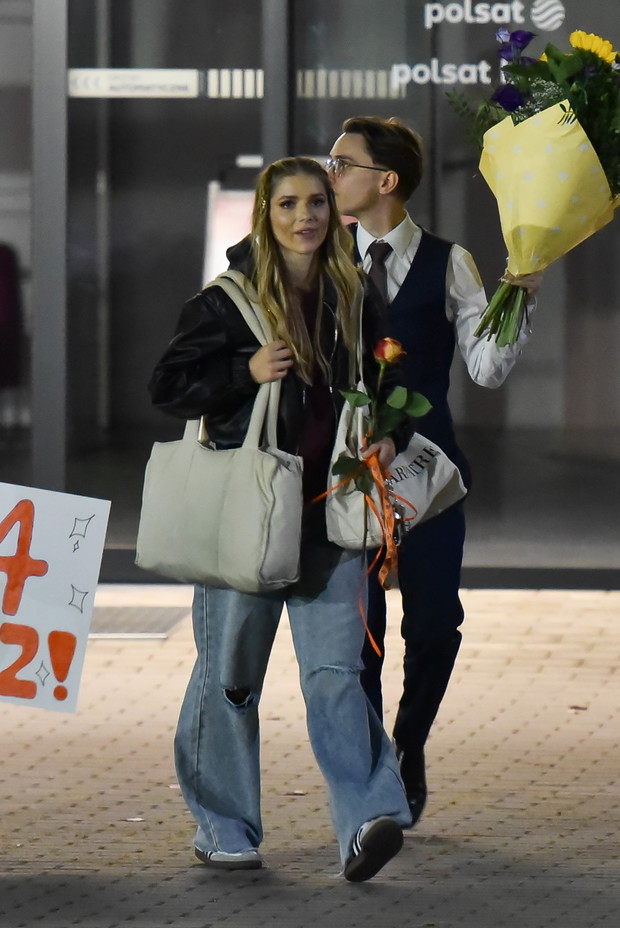 Julia Żugaj z partnerem