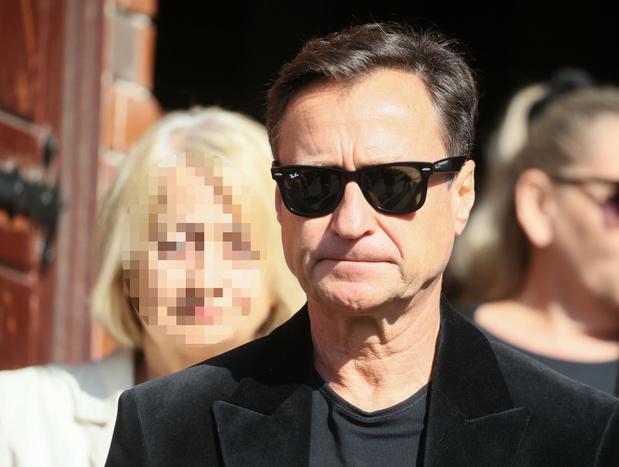 Jacek Kawalec na pogrzebie Felicjana Andrzejczaka