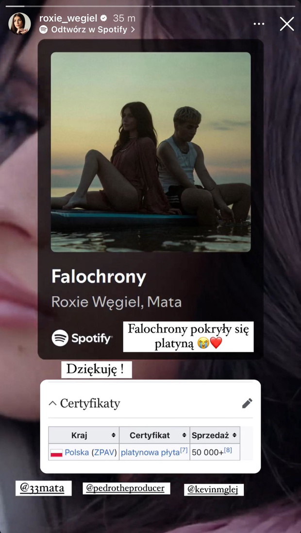 Roxie Węgiel podzieliła się nowiną