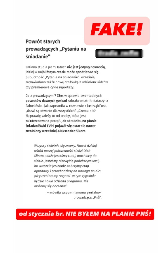 Olek Sikora o powrocie do Pytania na śniadanie