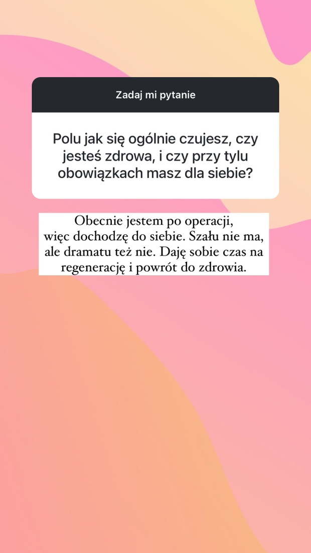 Pola Wiśniewska przeszła operację