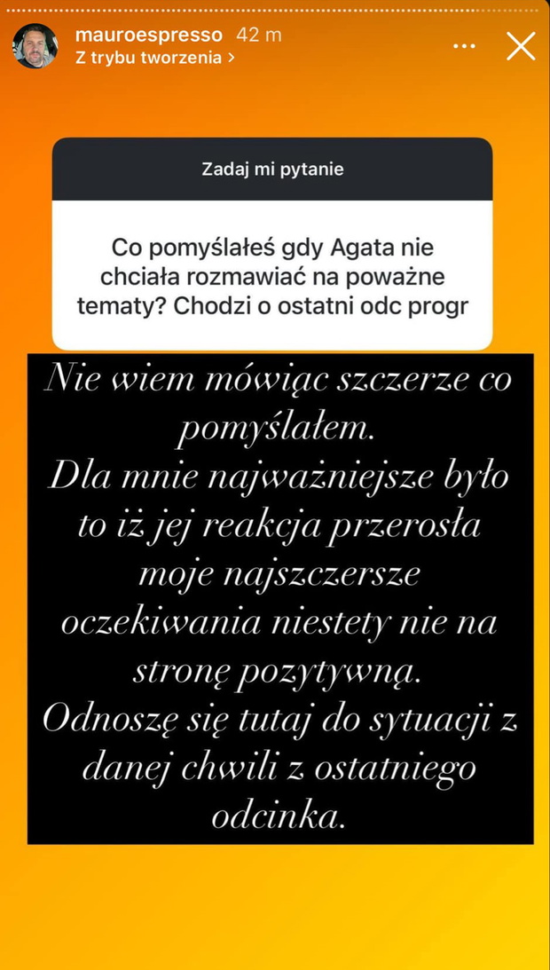 Piotr ze Ślubu od pierwszego wejrzenia o zachowaniu Agaty