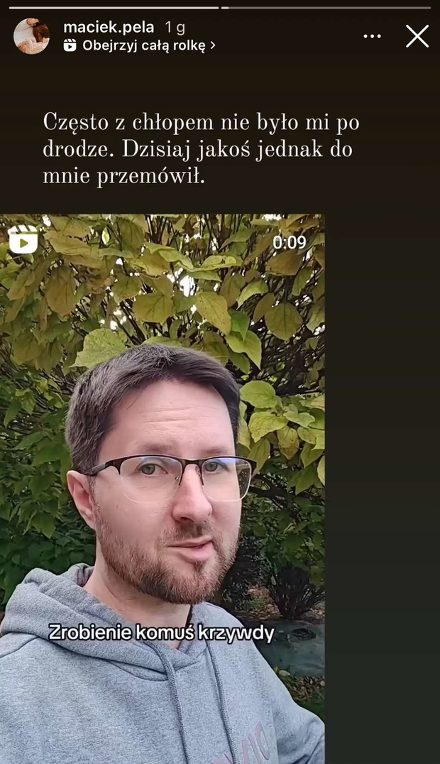 Maciej Pela wymowne słowa