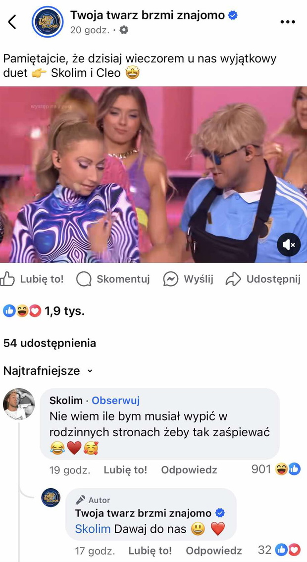 Aleksander Sikora jako Skolim w Twoja Twarz brzmi znajomo