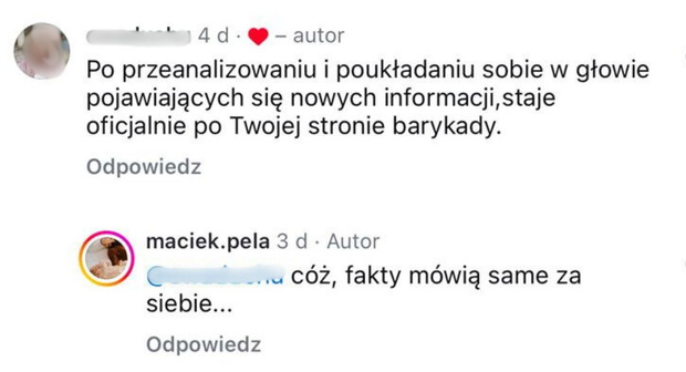 Maciej Pela odpowiada na komentarze