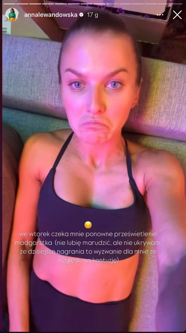 Ania Lewandowska doznała kontuzji