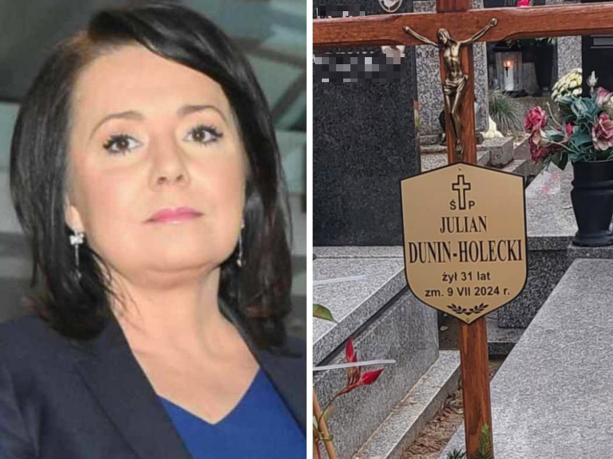 Grób syna Danuty Holeckiej