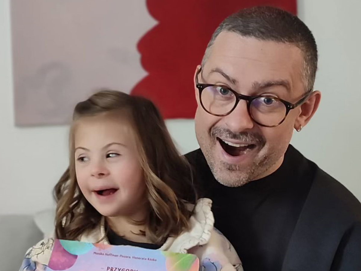 Bartek Królik z córką Jagodą