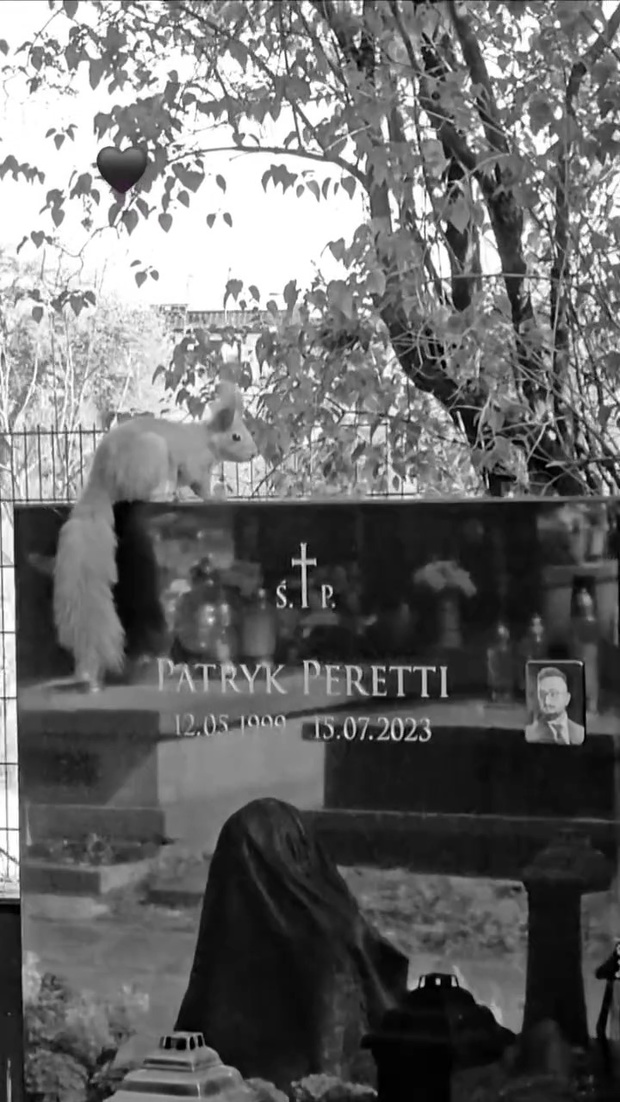 Grób syna Sylwii Peretti