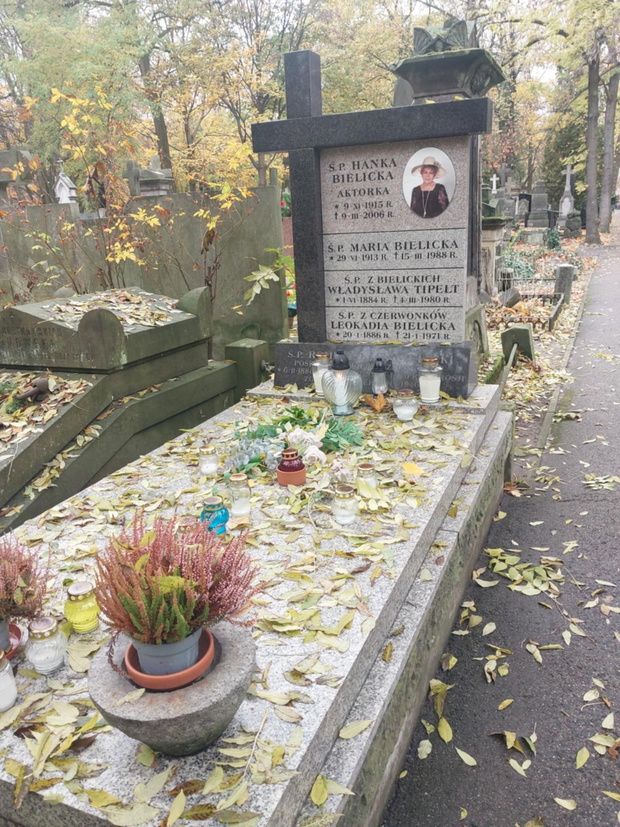 Tak dziś wygląda grób Hanki Bielickiej