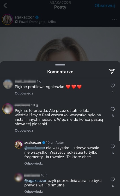 Agnieszka Kaczorowska odpowiada na zarzuty