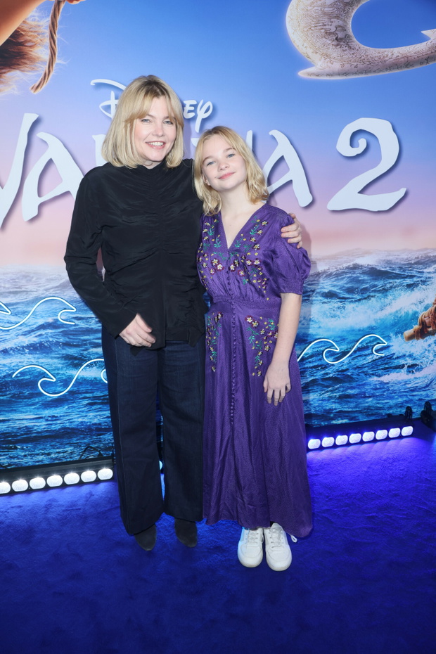Ania Dąbrowska z Melanią  premiera filmu Vaiana 2