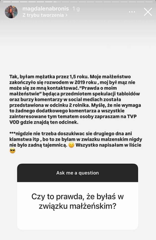 Magda z Rolnik szuka żony zareagowała na pytania o byłego męża