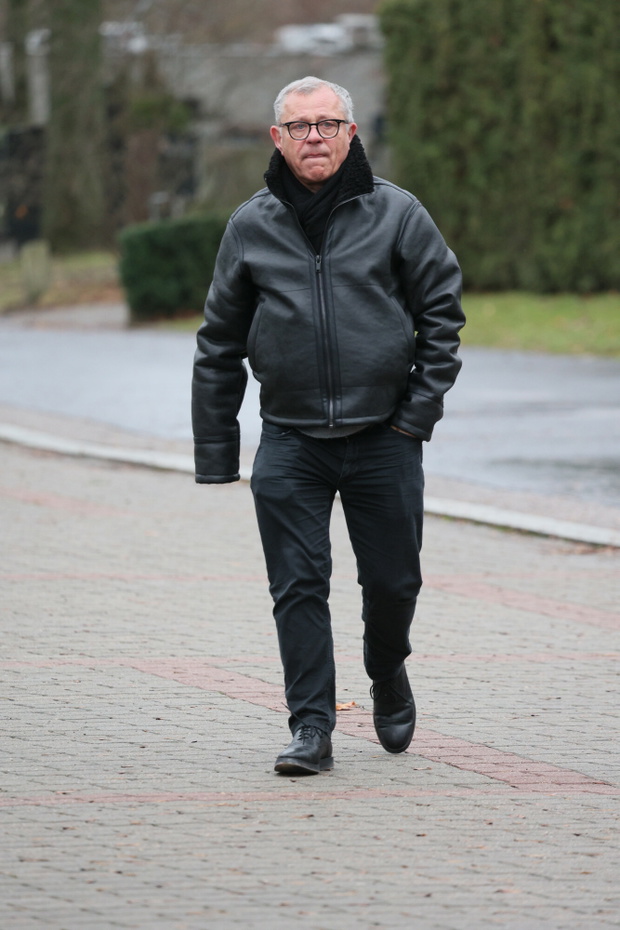 Tadeusz Chudecki na pogrzebie Stanisława Tyma