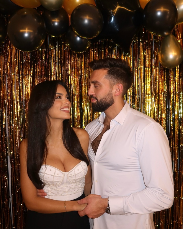Klaudia El Dursi w ciąży i jej partner podczas sylwestra