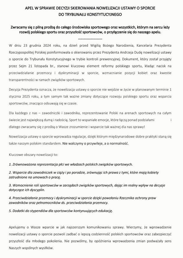 Justyna Kowalczyk - apel