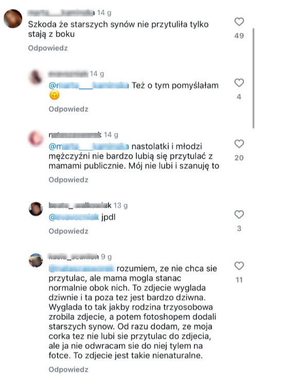 Poruszenie pod zdjęciem Małgorzaty Rozenek