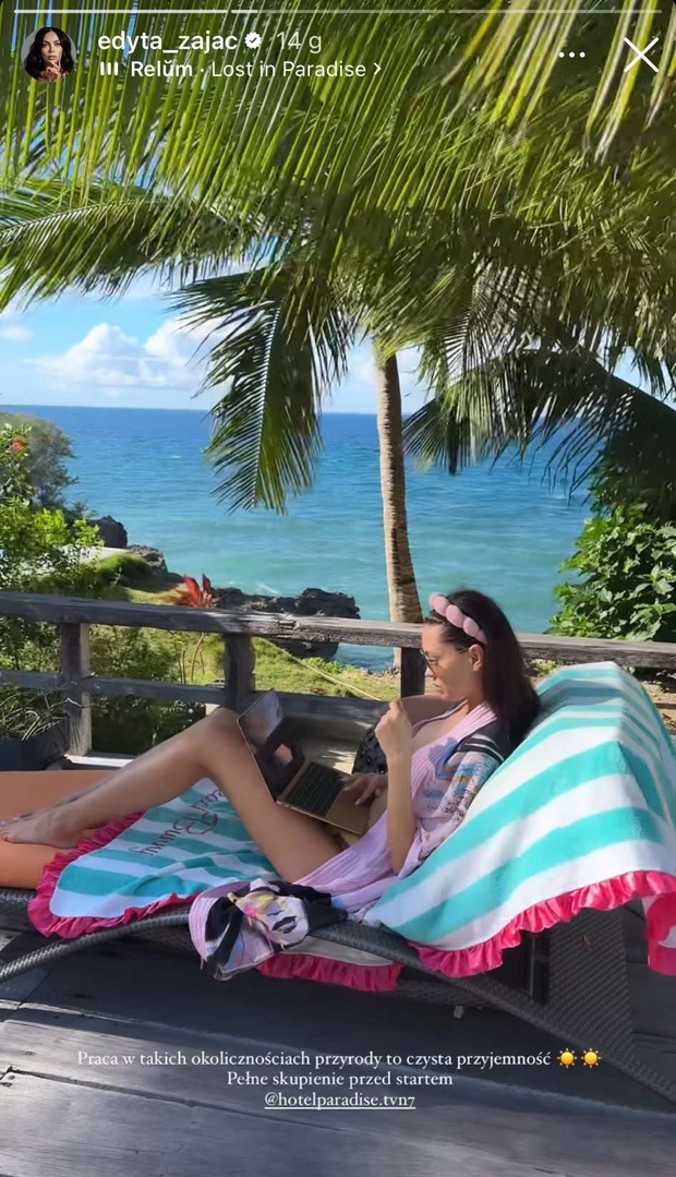 Edyta Zając pokazała kadry z planu Hotelu Paradise