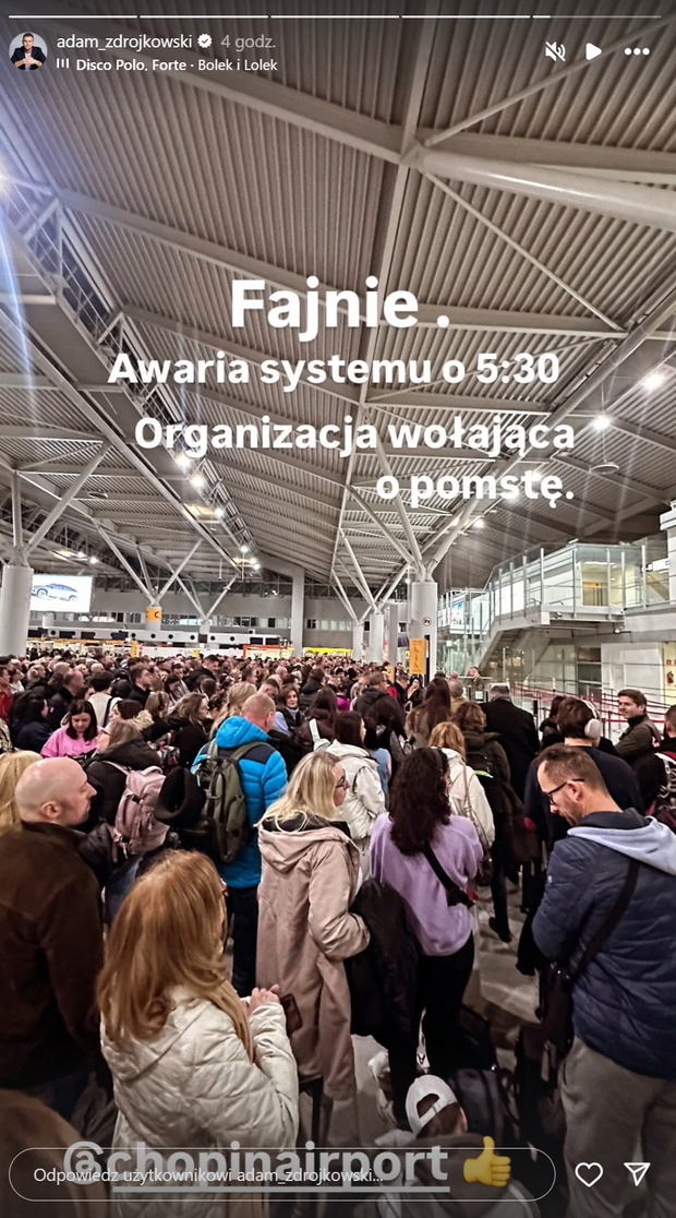Adam Zdrójkowski o awarii na lotnisku