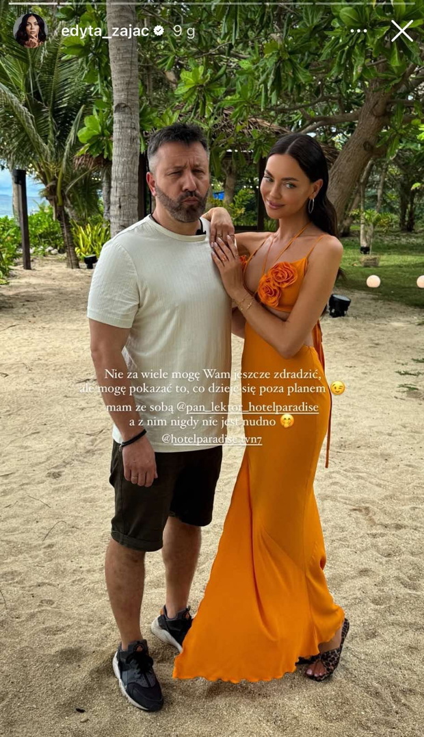 Edyta Zając na planie Hotelu Paradise