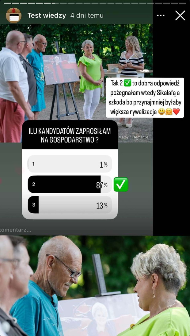 Agata z Rolnik szuka żony nagle zwróciła się do Sikalafą