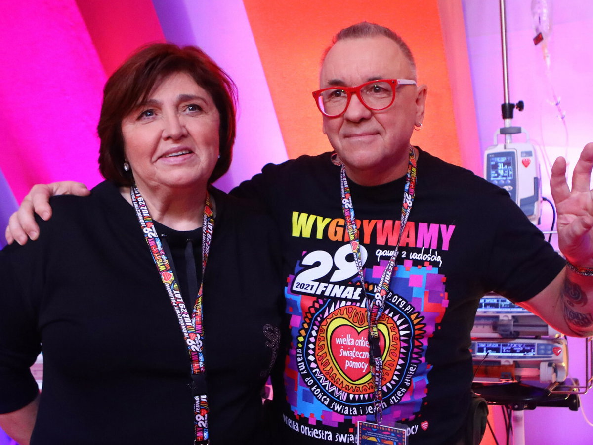 Jerzy Owsiak i Lidia Niedźwiedzka-Owsiak