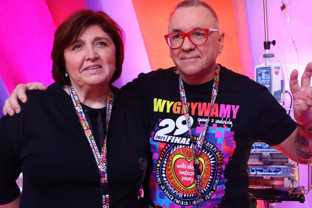 Jerzy Owsiak i Lidia Niedźwiedzka-Owsiak